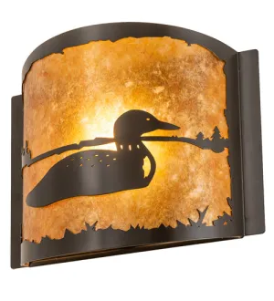 12"W Loon Wildlife Wall Sconce