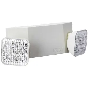 2 Adjustable Head LED Emergency Light with Battery Backup, Ivory white