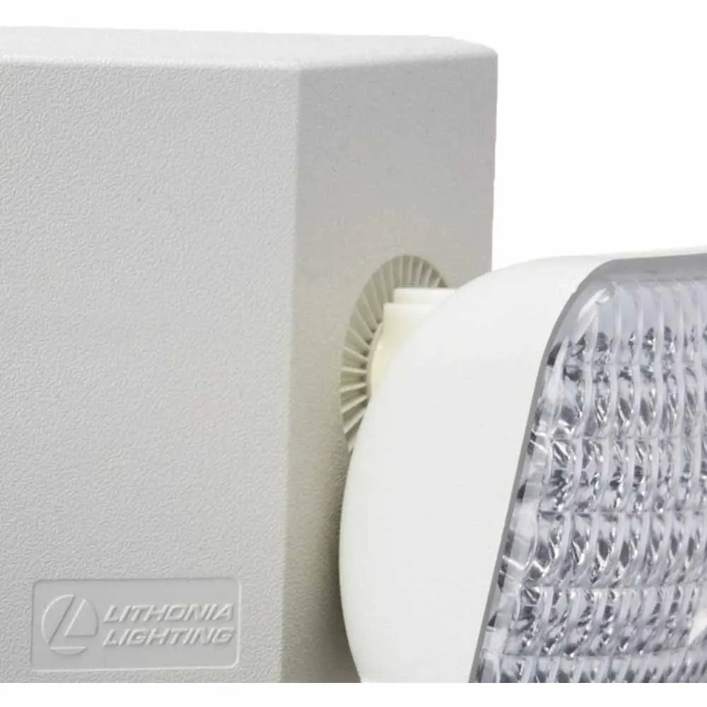 2 Adjustable Head LED Emergency Light with Battery Backup, Ivory white