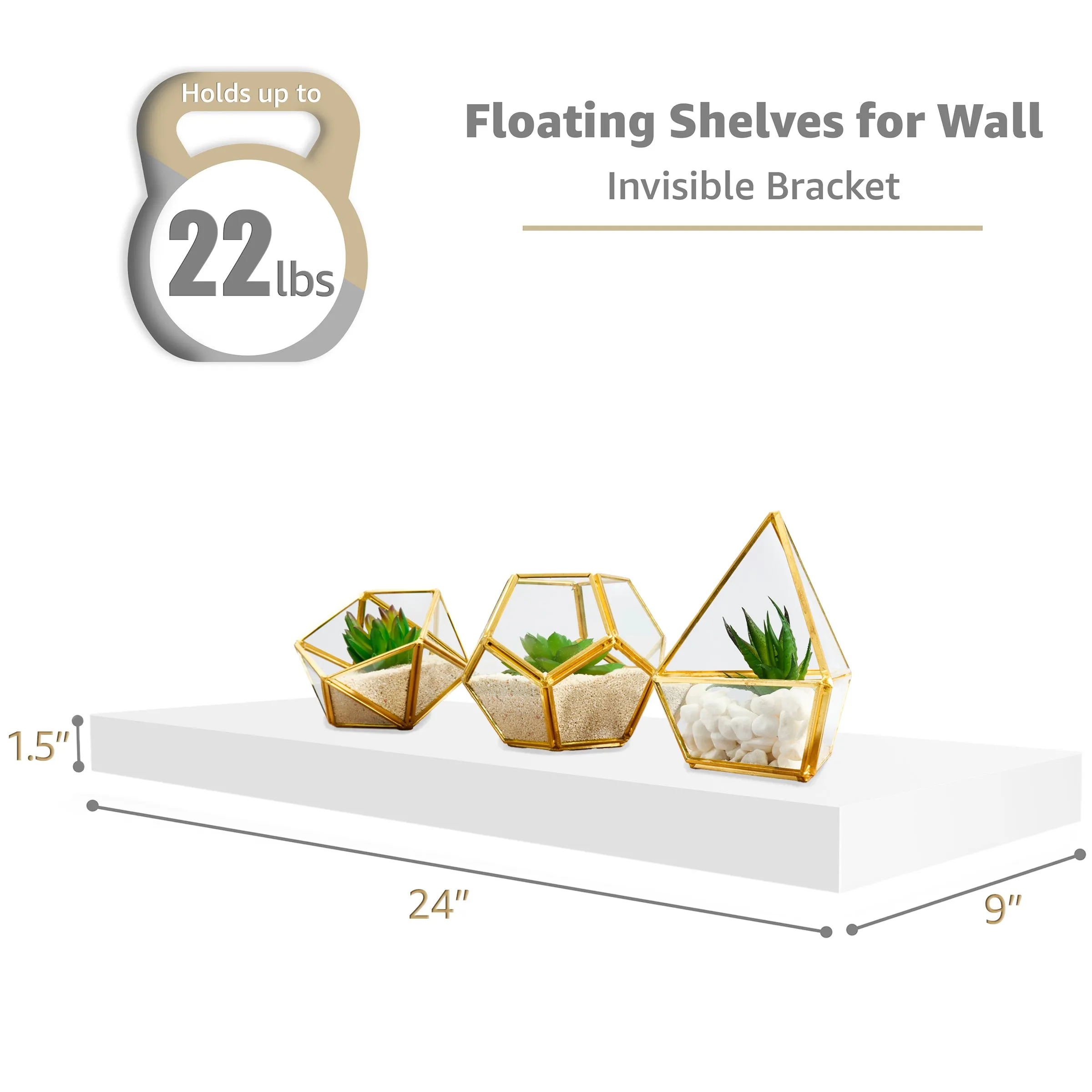 24" Floating Shelves (4 Pk)