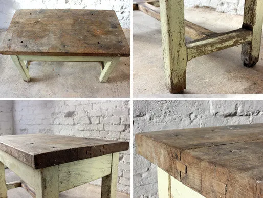 A Charming c.1900 Painted Oak Workbench