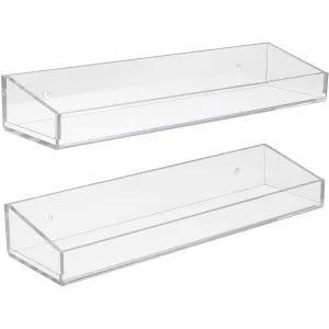 Acrylic Floating Storage Shelves (2 Pc)