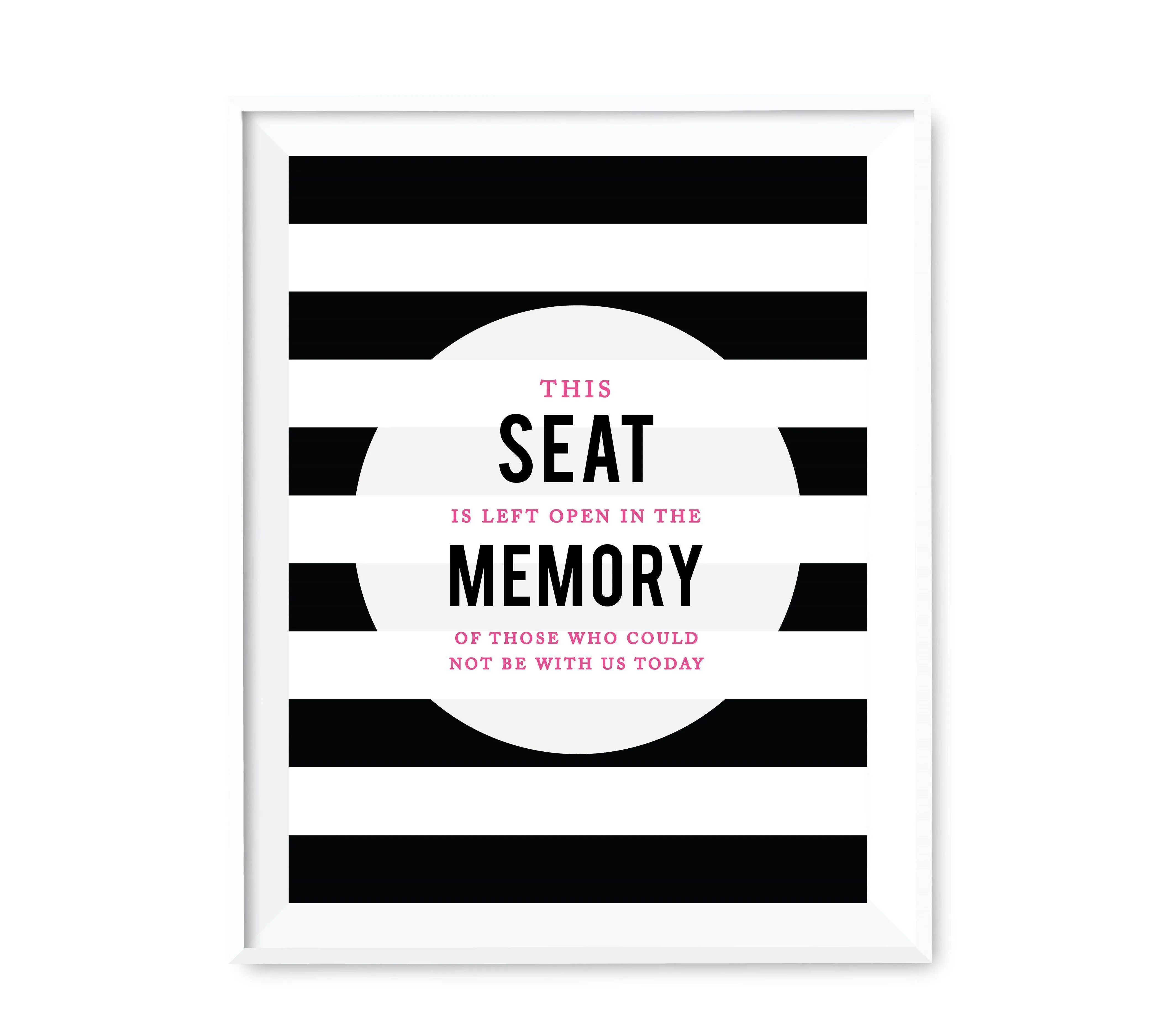 Andaz Press 8.5 x 11 Modern Black and White Stripes Wedding Party Signs