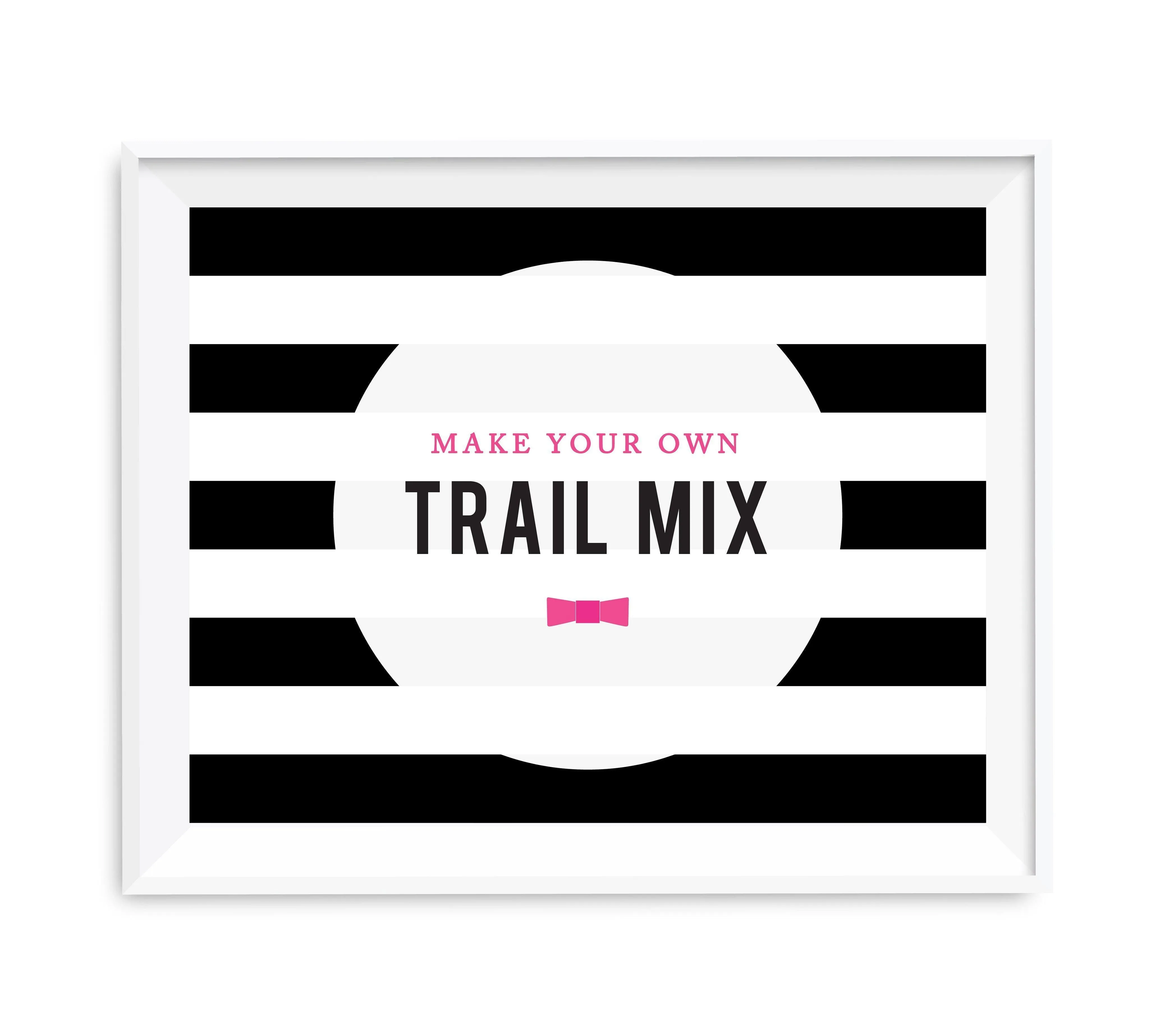 Andaz Press 8.5 x 11 Modern Black and White Stripes Wedding Party Signs