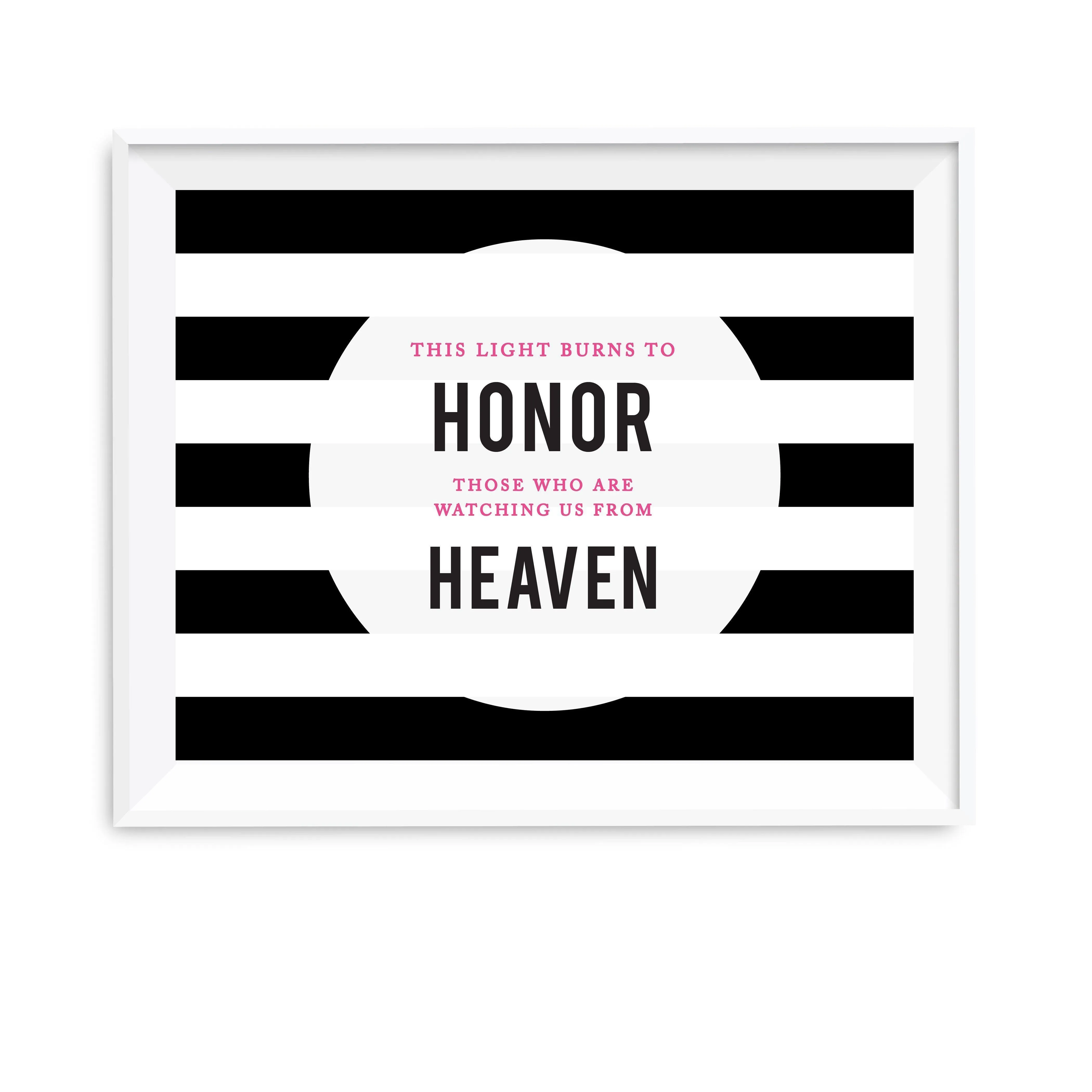 Andaz Press 8.5 x 11 Modern Black and White Stripes Wedding Party Signs