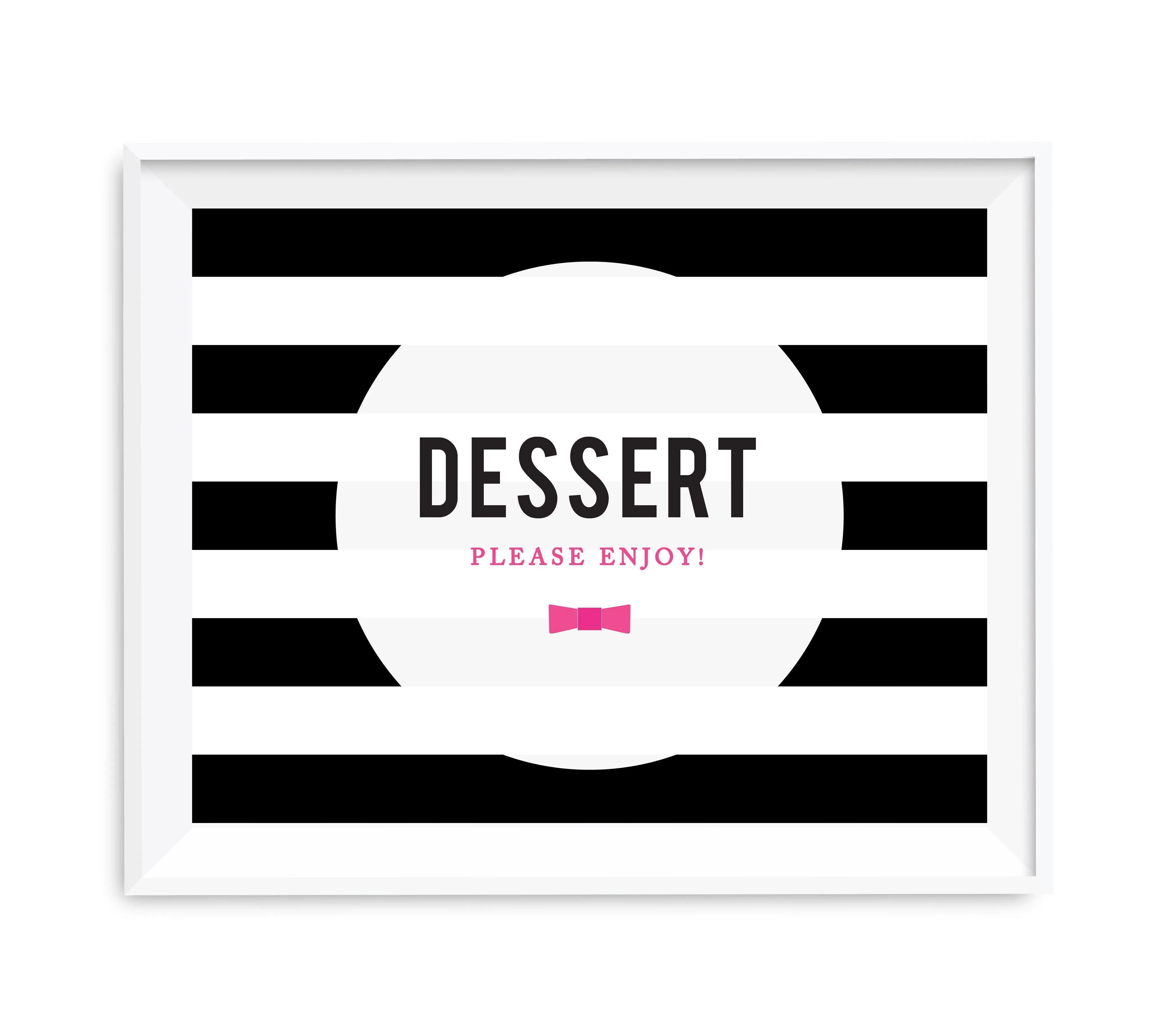 Andaz Press 8.5 x 11 Modern Black and White Stripes Wedding Party Signs