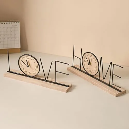 ATORSE® Tabletop Clock Creative Desktop Decoration for Home Decor Office Living Room LOVE