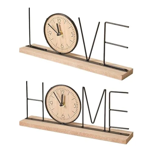 ATORSE® Tabletop Clock Creative Desktop Decoration for Home Decor Office Living Room LOVE