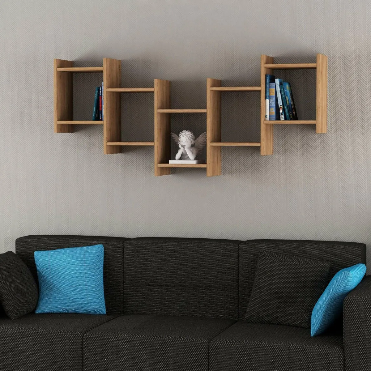 Bat Modern Floating Shelf 64cm Tall