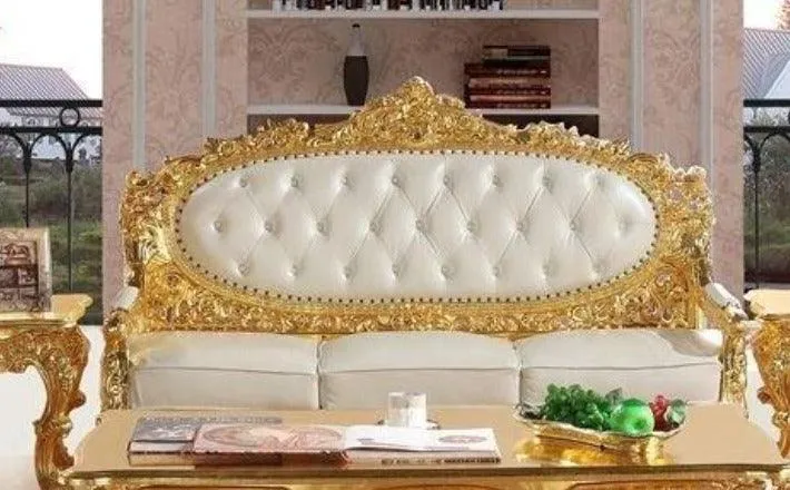 Beautiful Royal Antique Gold Carved Sofa