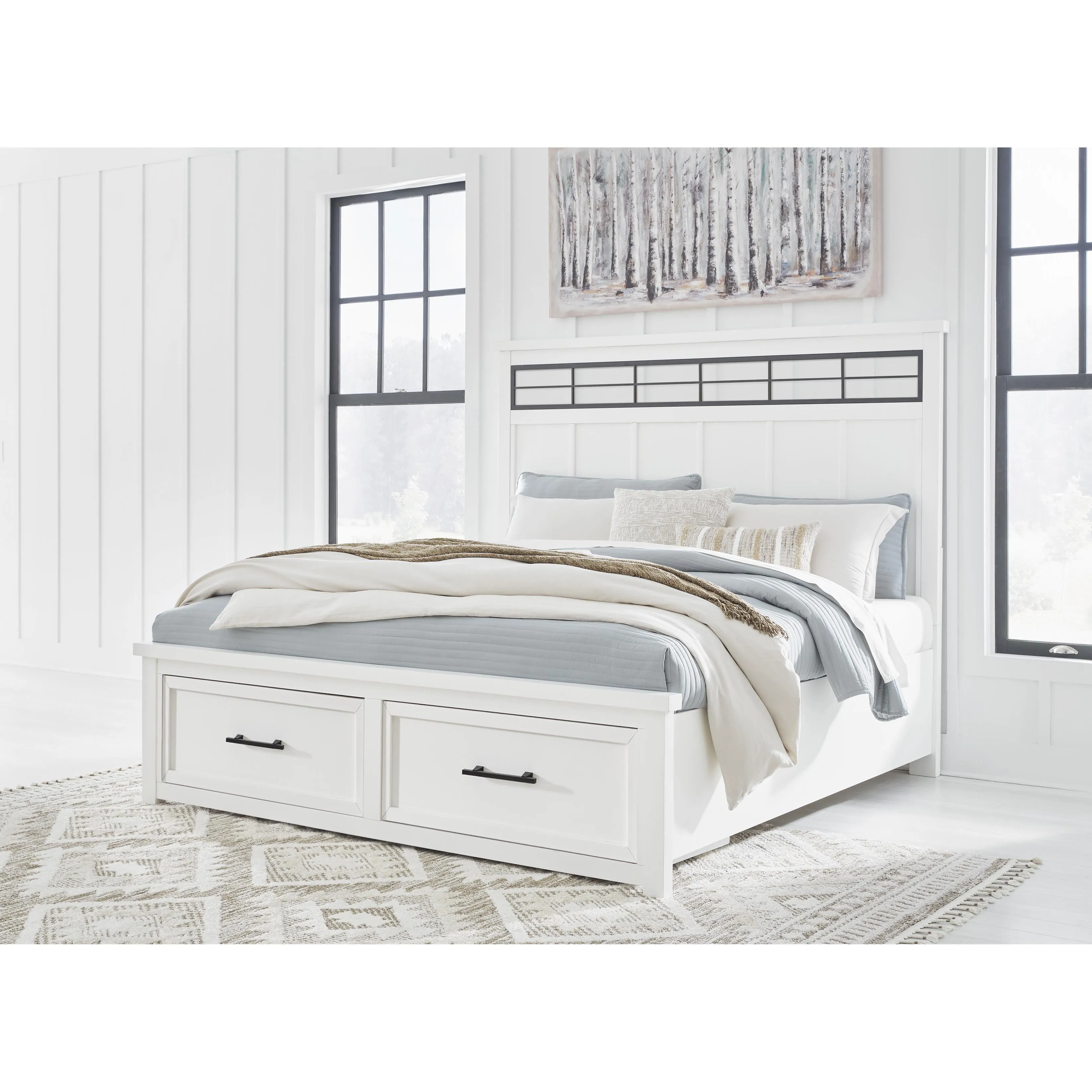 Benchcraft Ashbryn King Panel Bed with Storage B844-58/B844-56S/B844-97
