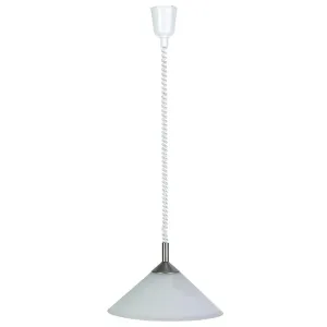Brilliant 1 Light 60W Ariana Pendant Light - Iron & White Alabaster | 73578/13
