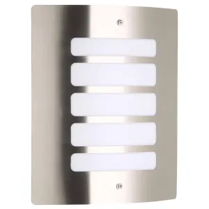 Brilliant 1 Light 60W Todd Outdoor Wall Light - Stainless Steel | 47682/82