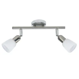 Brilliant 2 Light 80W Sofia Spotlight - Chrome & White | 55313/77