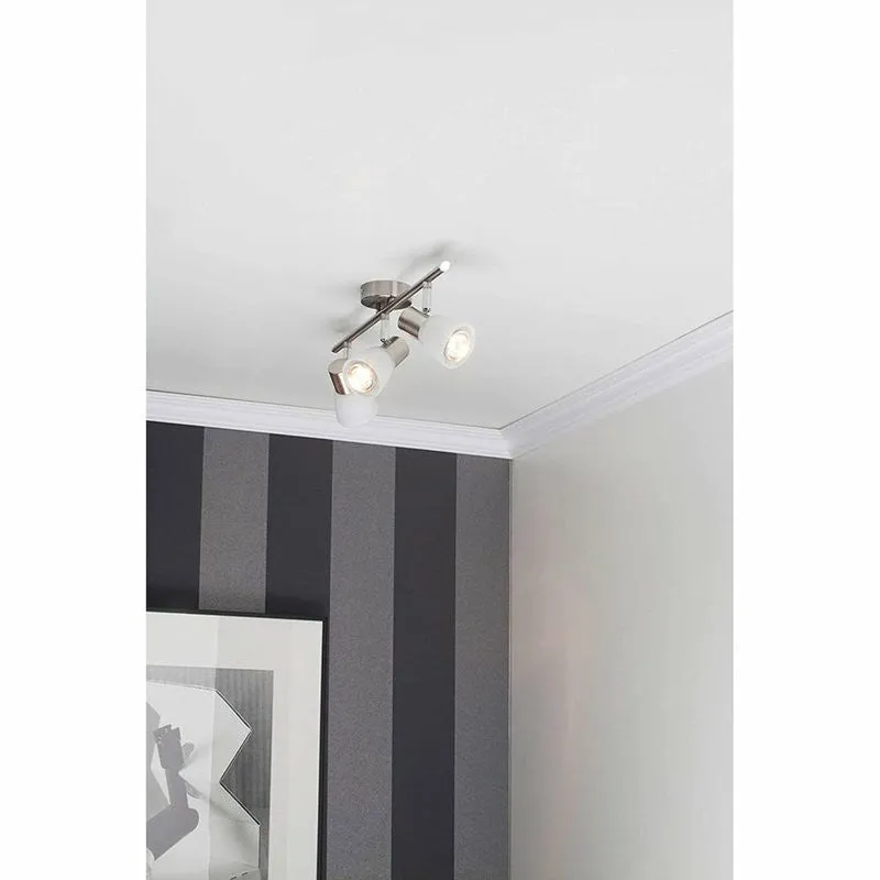 Brilliant 3 Light 120W Luca Spotlight - Chrome & White | 35816/77
