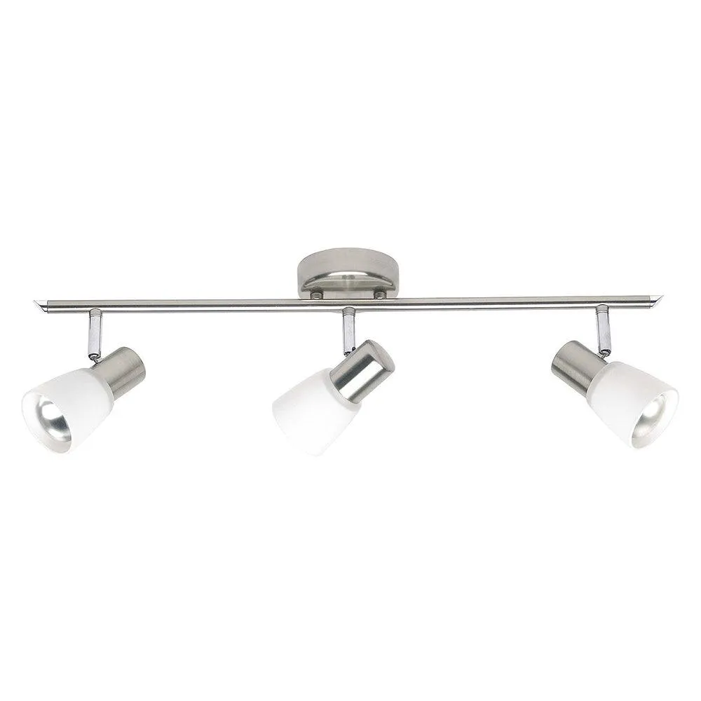 Brilliant 3 Light 120W Luca Spotlight - Chrome & White | 35816/77