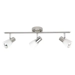 Brilliant 3 Light 120W Luca Spotlight - Chrome & White | 35816/77