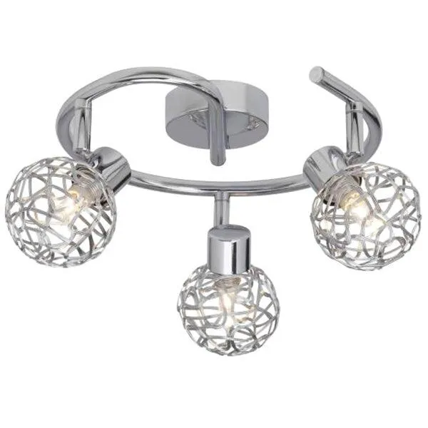 Brilliant 3 Light 99W Virgo Spotlight - Chrome | 02233/15