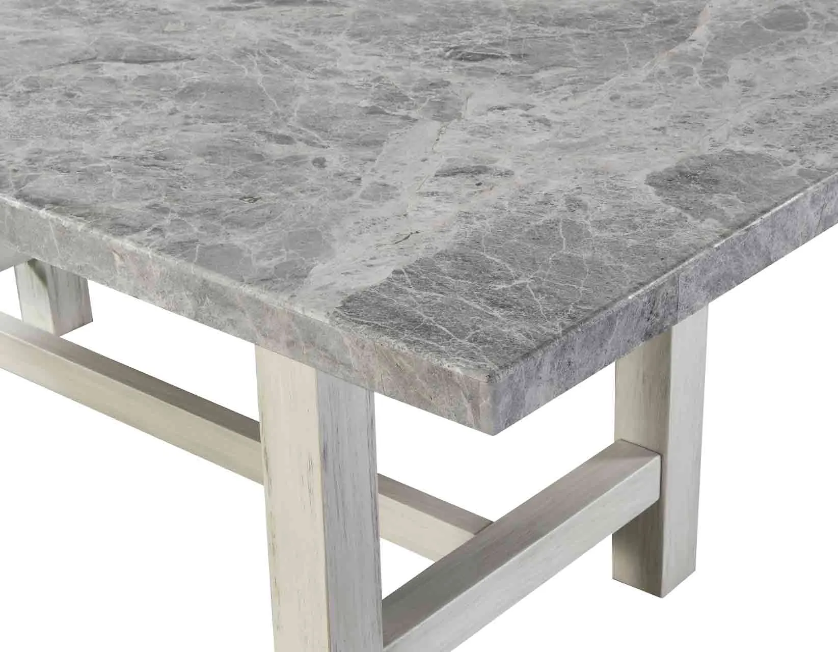 Canova 5-Piece 78-inch Gray Marble Dining Set(Table & 4 Side Chairs)