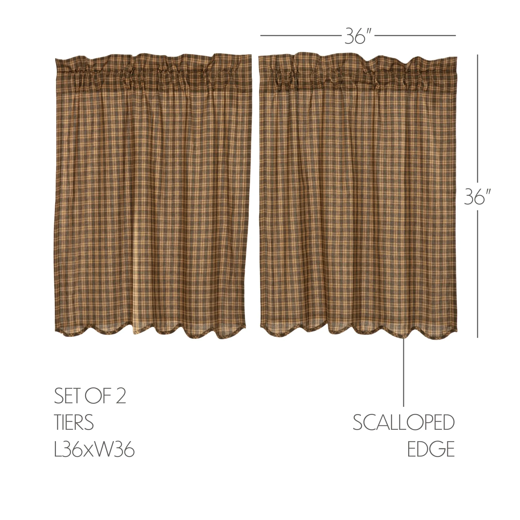 Cedar Ridge Tier Set of 2 Scalloped Set of 2