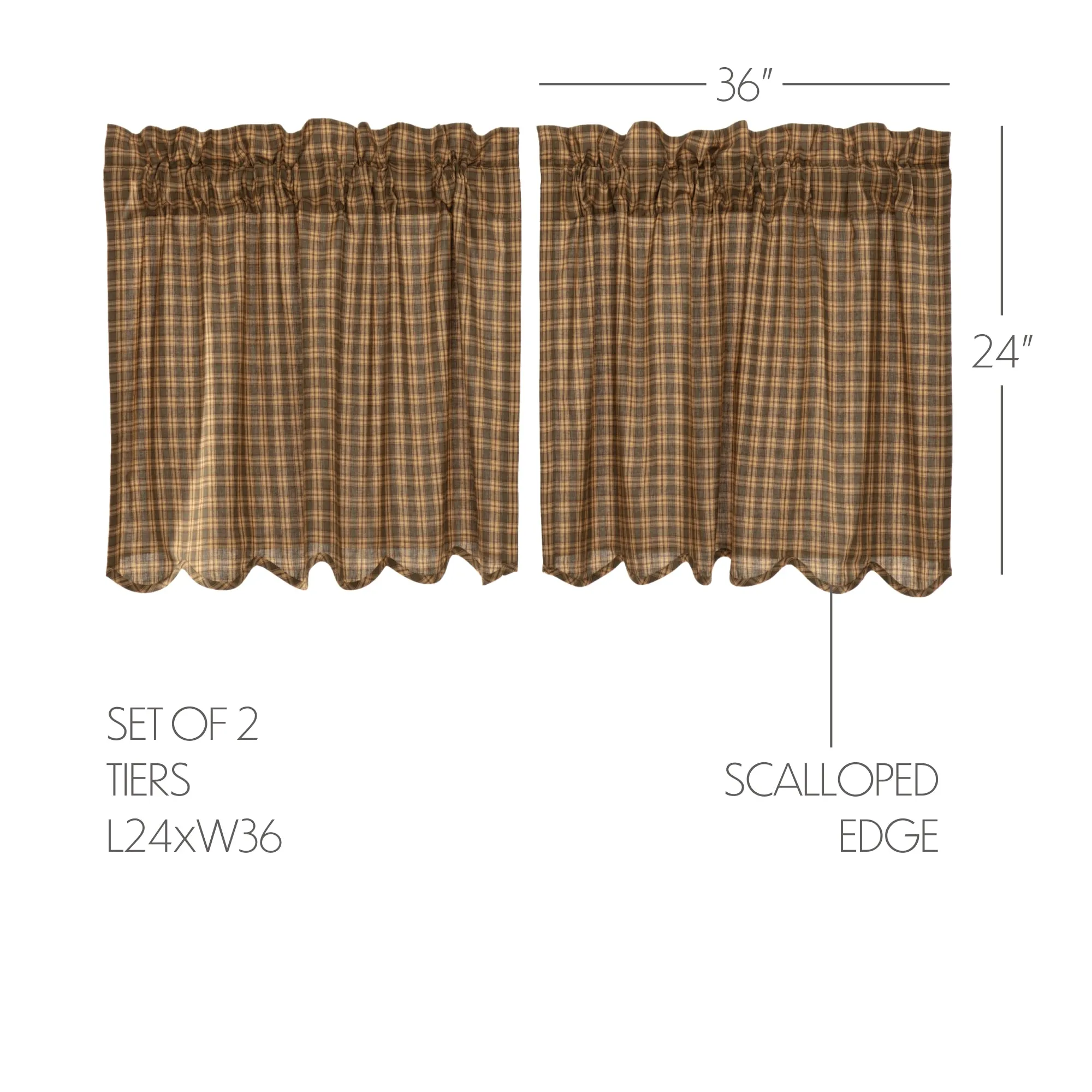 Cedar Ridge Tier Set of 2 Scalloped Set of 2