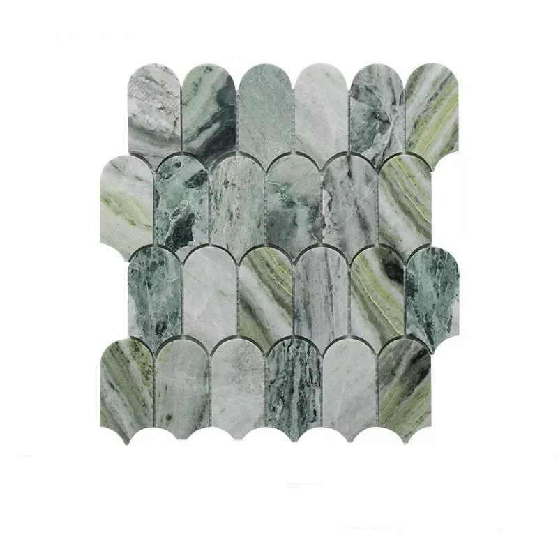 Custom Marble Mosaic Wall Tile Feather Brick