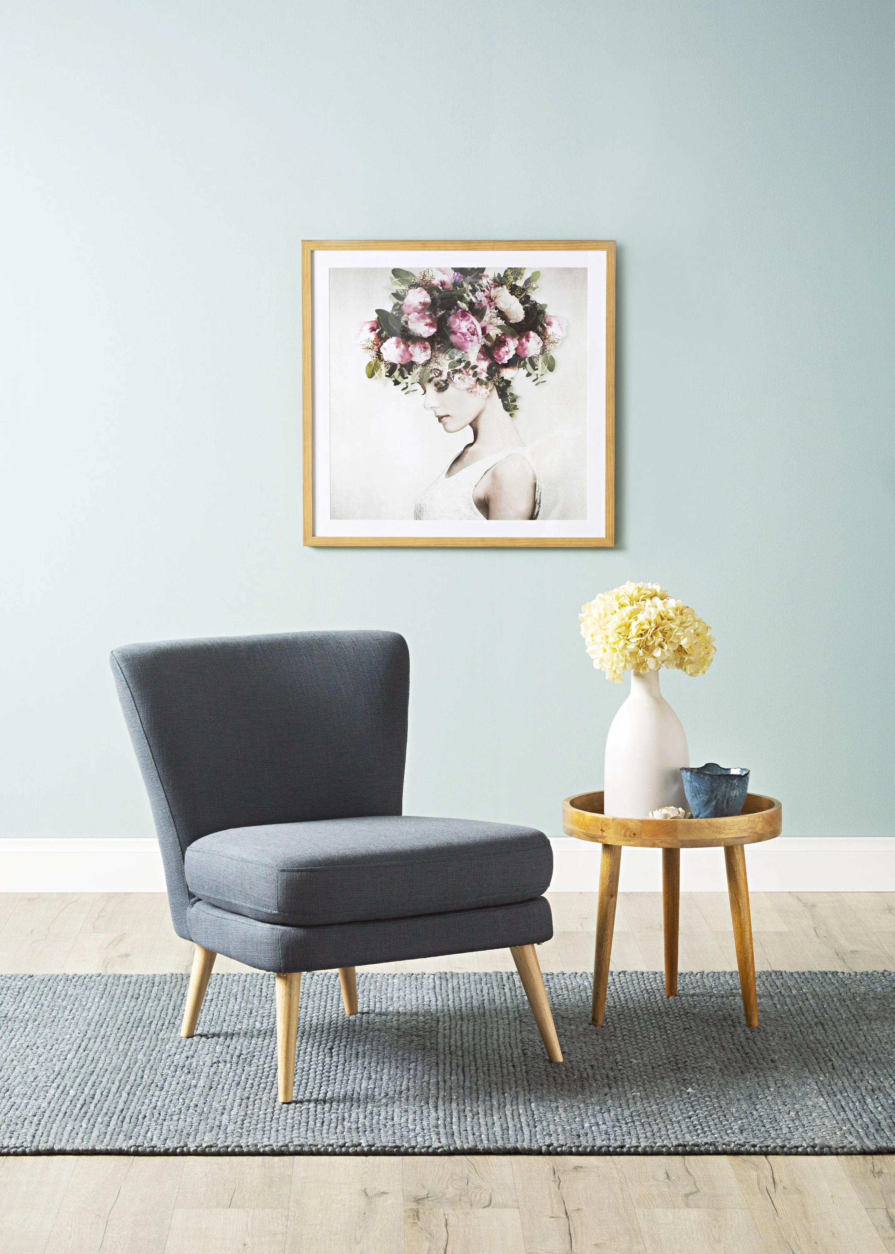 Eco Sole Flower Round Tray Table 47x46cm