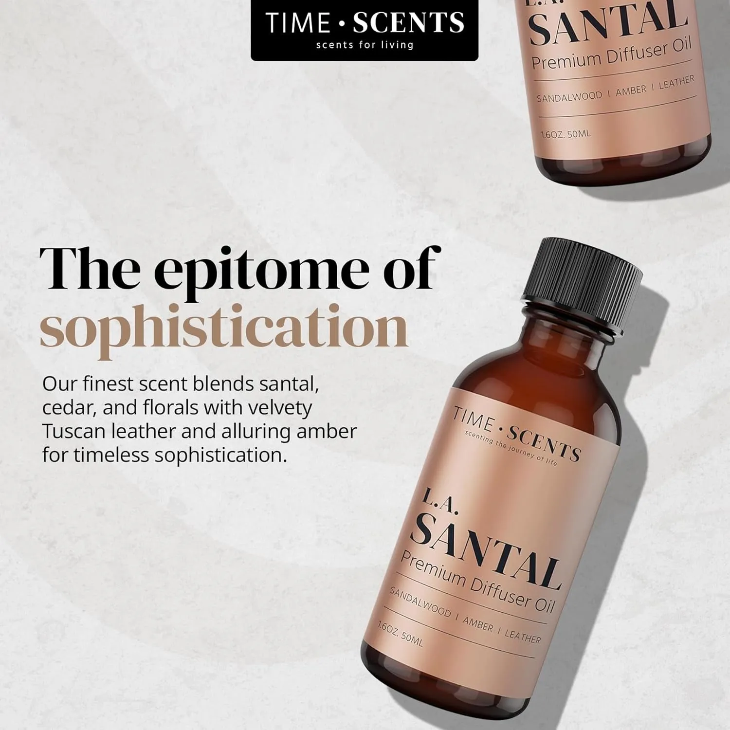 Essential Oil Blend Diffuser Oil – Santal Essential Oil, Hotel Inspired Home Fragrance Oil for Diffuser, Aromatherapy Oils for Aroma Diffuser for Home, Leather, Amber, Sandalwood Essential Oils 1.6 Oz