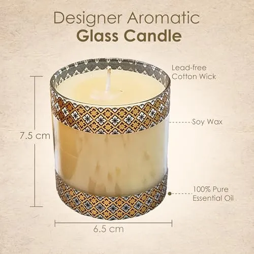 Eveis | Candles Pillar Pure Handmade Organic Naturally Scented 5 Hours Burn || Set of 3