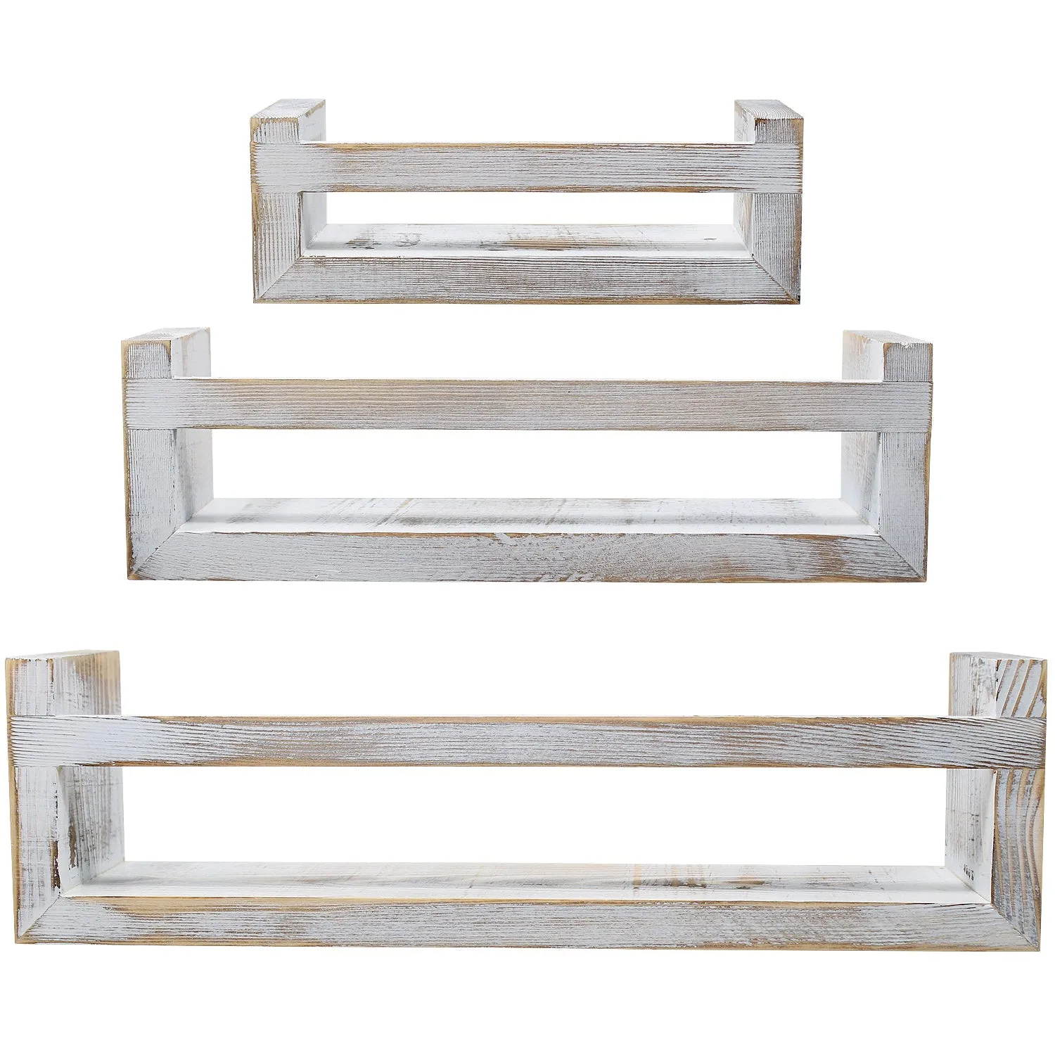 Farmhouse Floating Ledge Shelves (Set of 3)