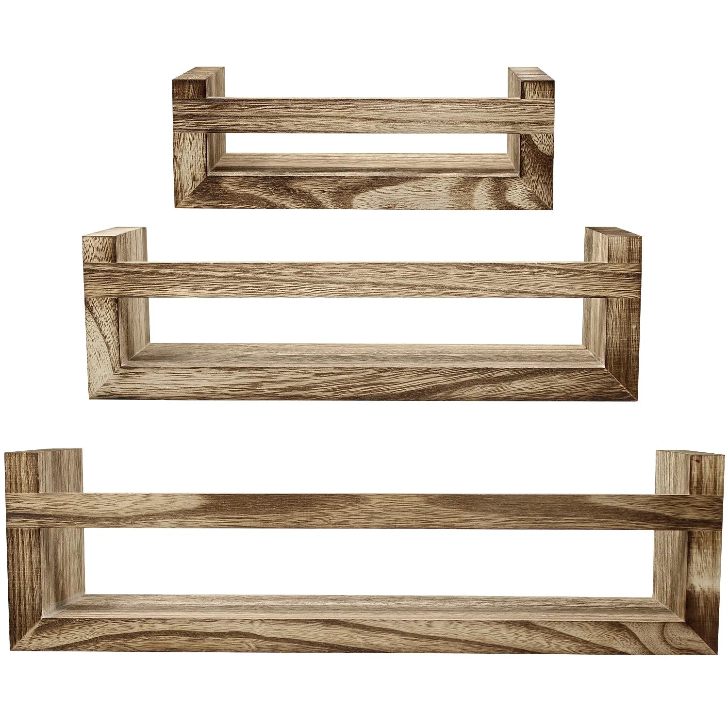 Farmhouse Floating Ledge Shelves (Set of 3)