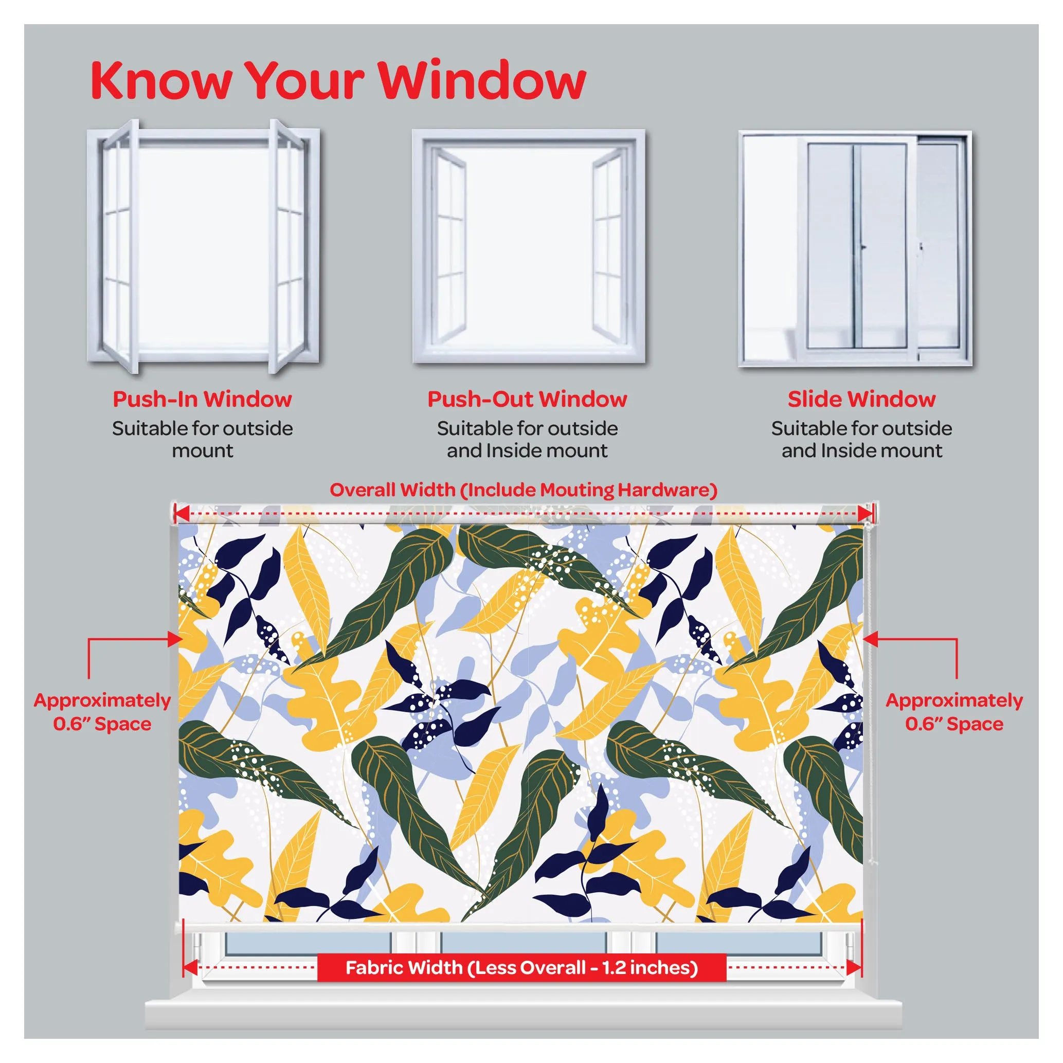 Flora Flower Botanical Plant Plant Print Window Roller Shade