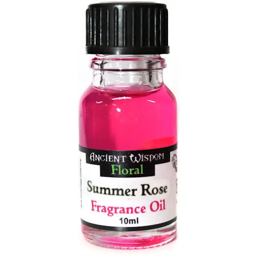 Floral Summer Rose 10ml Fragrance Oil - Aromatherapy Essential Oil Relaxation Spa Fresh Scent Calming Elegant