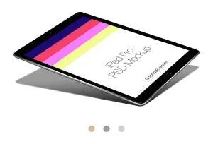 Free Floating iPad Pro PSD Mockup