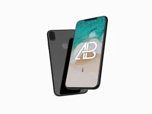Free Floating iPhone X Mockup
