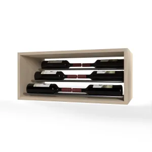 GrandCellar™ - 6 Column Waterfall Label-Forward Wine Display - 12" - Gunmetal Rods