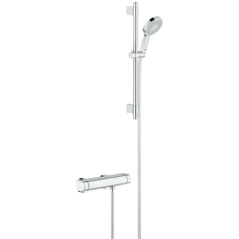 Grohe Chrome Grohtherm 2000 Thermostatic shower mixer 1/2" with shower set