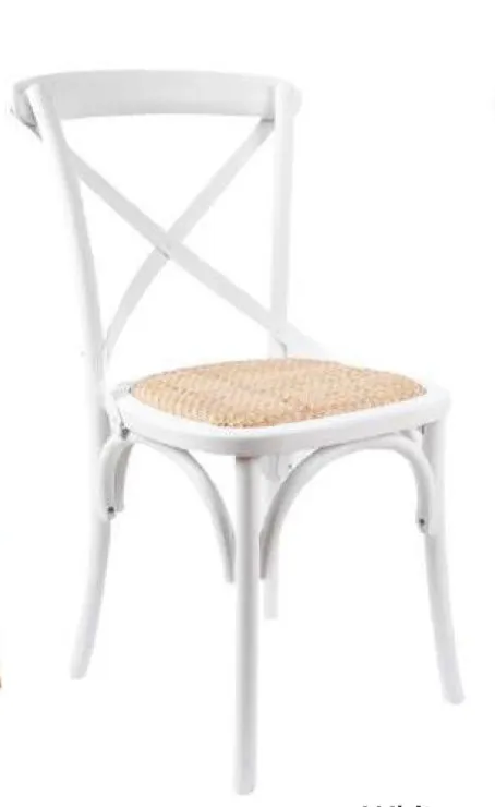 Hampton Vivid White Cross Back Dining Chair