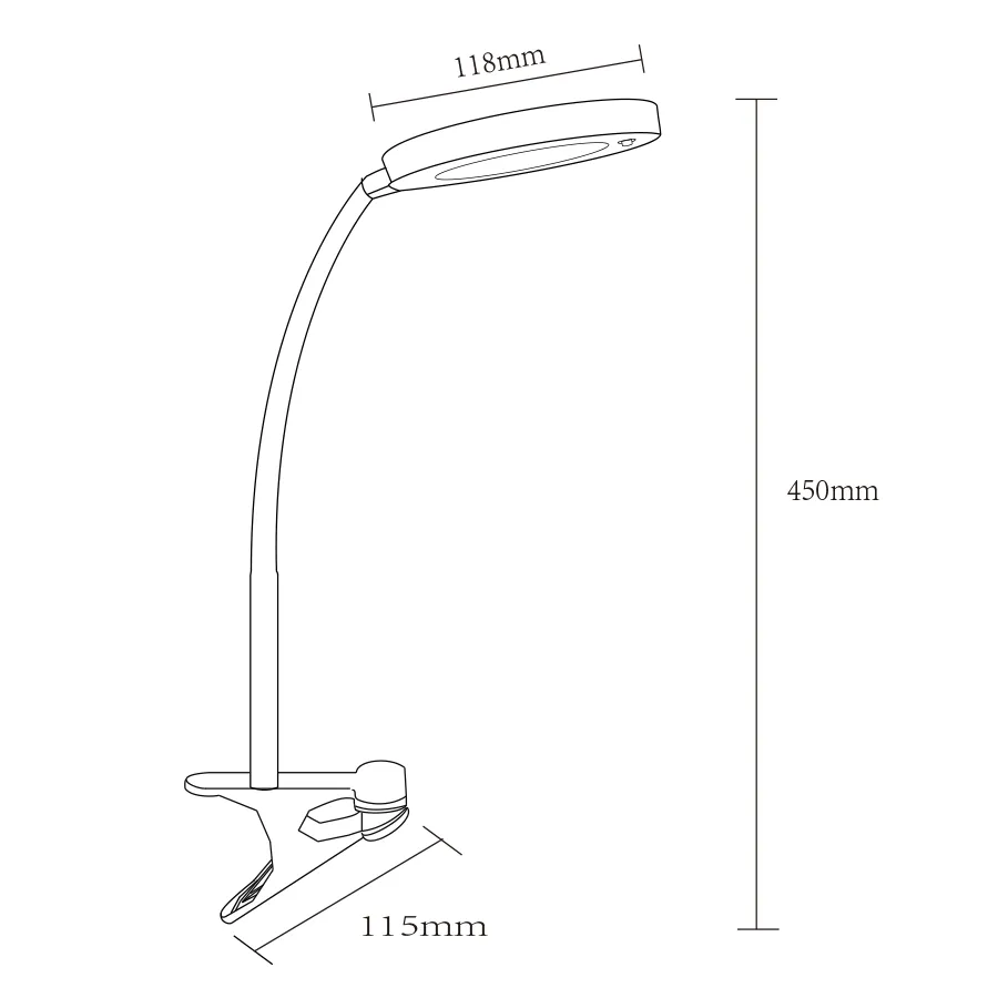 Heine LED Clip-on Desk Lamp