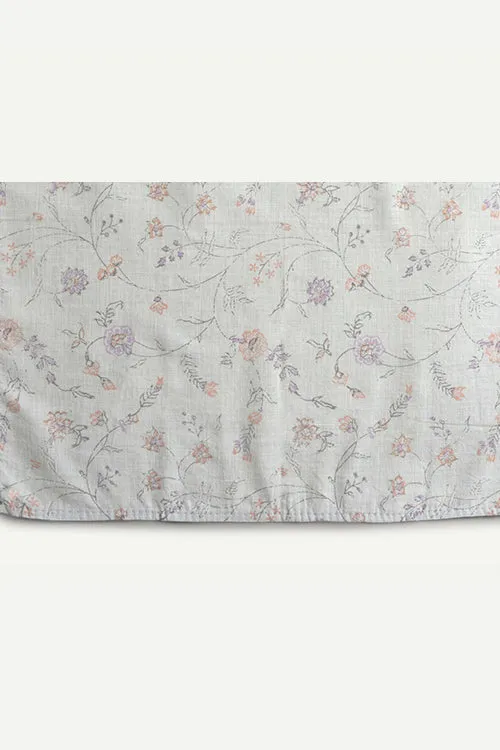 Ikai Asai block printed Table Napkin single pc white with blue border