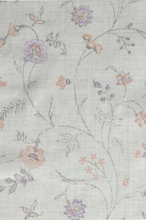 Ikai Asai block printed Table Napkin single pc white with blue border