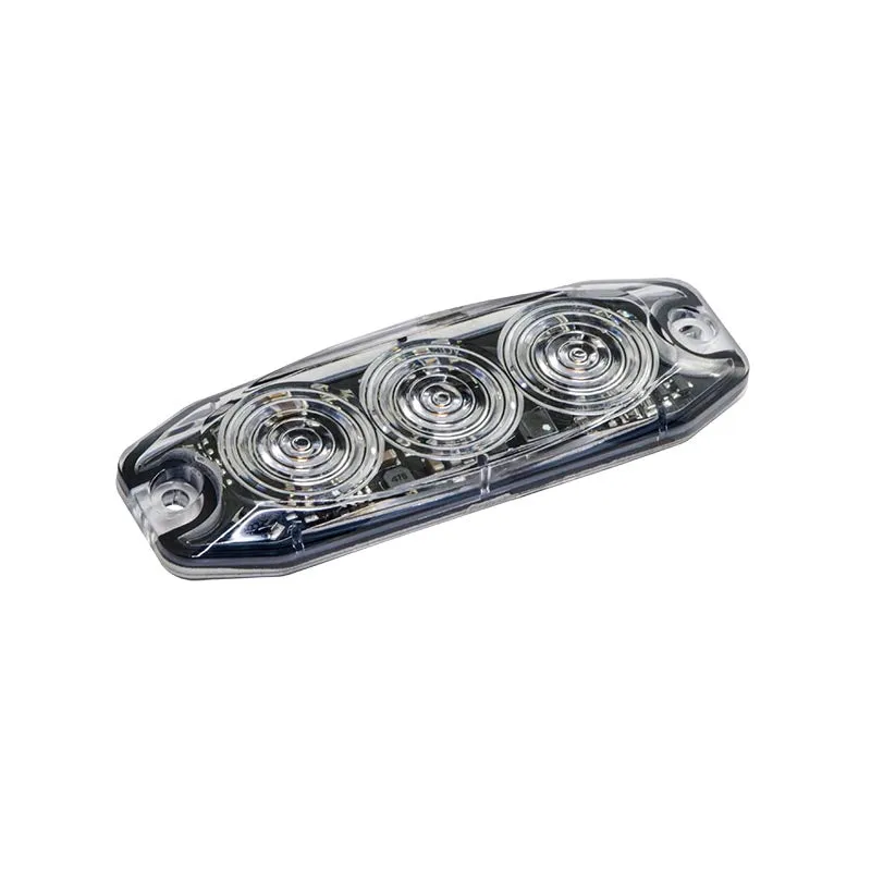 LED Low Profile Hazard Warning Strobe Light / Red, Amber, Blue & White