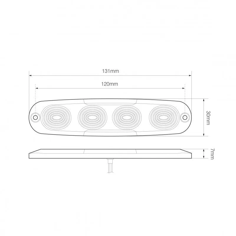 LED Strobe Light in Red, Amber & White / 4 LED Version by LED Autolamps