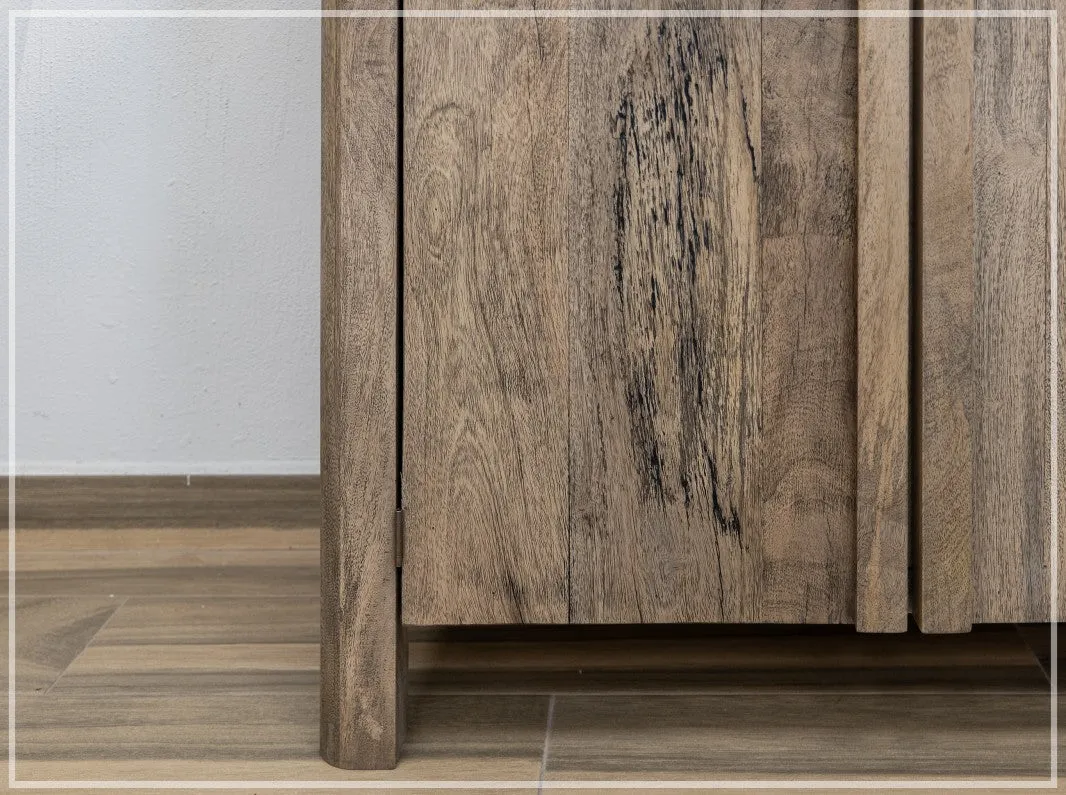 Lotus Rustic Modern 4 Door Multi Purpose Console