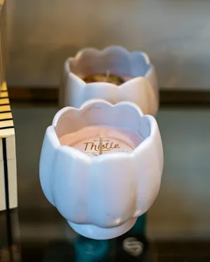 Meadow Thistle Flower Candle