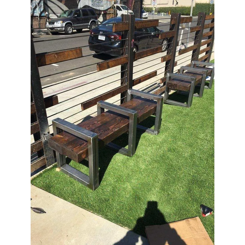 Modern Industrial Gates and Outdoor Benches