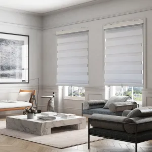 Olivia Stone Polyester Light Filtering  Cordless Zebra Blinds