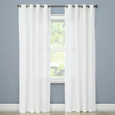 Open Box - 1pc 54"x95" Light Filtering Window Curtain Panel White - Threshold