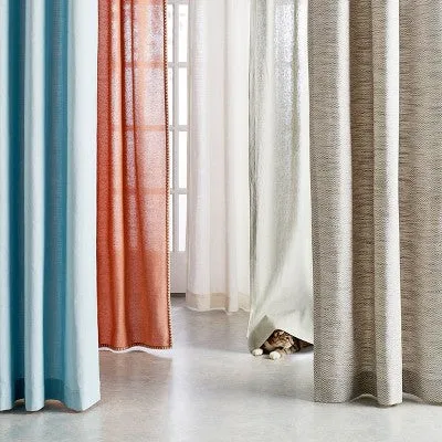 Open Box - 1pc 54"x95" Light Filtering Window Curtain Panel White - Threshold