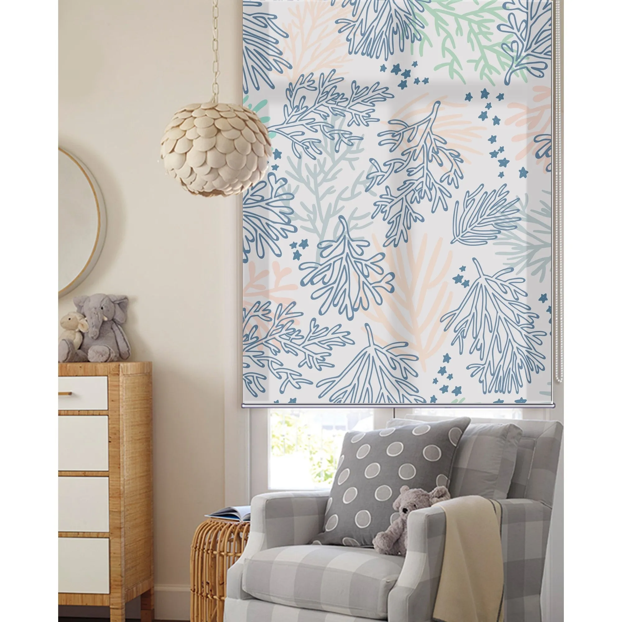 Pine Tree Print Window Roller Shade